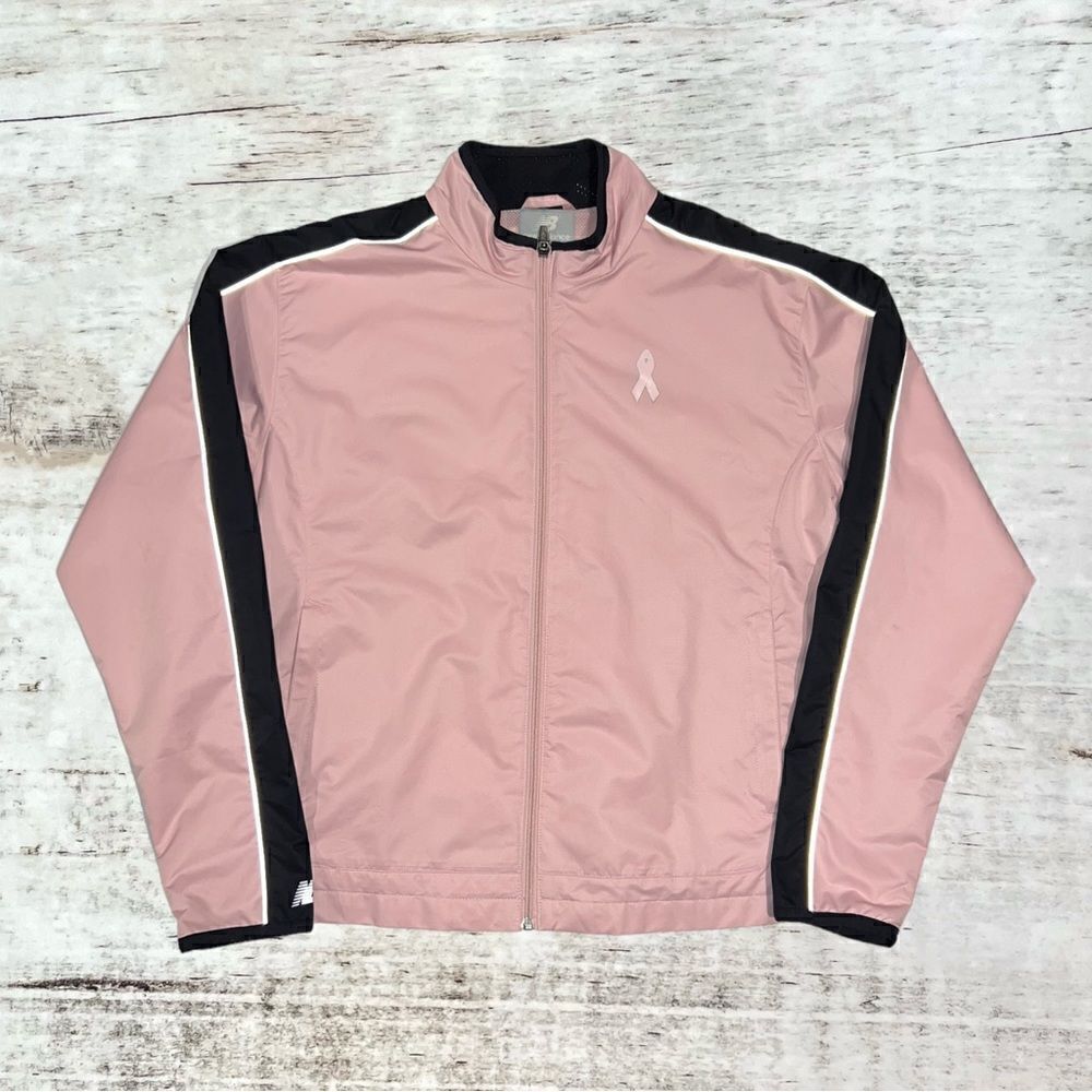 New Balance Womens Breast Cancer Awareness Wind Breaker Jacket Size Large